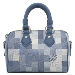【★3％OFFクーポン】ルイヴィトン LOUIS VUITTON 2WAYバッグ スピーディ バンドリエール 18 レザー ダモフラージュキャンバス インディゴブルー マットシルバー金具 新品 未使用 M29050 RFID 【箱】 【中古】未使用保管品
