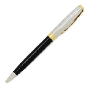パーカー PARKER ボールペン ソネット プレミアム メタル＆ブラックCT ステンレス GP 真鍮 ラッカー シルバーXゴールドXブラック M(中字) 黒インク 筆記確認済 2119787 【ケース】 【中古】