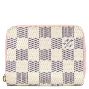 ルイヴィトン LOUIS VUITTON コインケース ジッピー コインパース ダミエアズールキャンバス ダミエアズール×ローズバレリーヌ ゴールド金具 ラウンドファスナー N60229 RFID 【箱】 【中古】