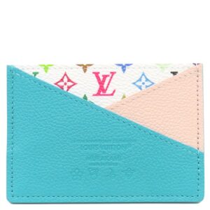 【★3％OFFクーポン】ルイヴィトン LOUIS VUITTON カードケース LV×TM ポルトカルト クリスクロス レザー モノグラムマルチカラー カビラブルー 新品 未使用 カード入れ M14090 RFID 【箱】 【中古】未使用保管品