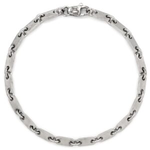 カルティエ Cartier ブレスレット PLAQUETTE フィガロ チェーン ホワイトゴールド プレート 18金 18K 750WG 【中古】中古品