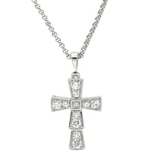 ブルガリ BVLGARI ネックレス セルペンティ クロス ダイヤモンド スモール ホワイトゴールド Au750 18K 18金 パヴェ 354038 【保証書】 【中古】中古美品