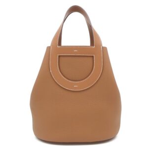エルメス HERMES ハンドバッグ インザループ 23 トリヨンクレマンス ヴォースイフト ゴールド ゴールド金具 茶 W 【箱】 【中古】