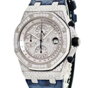 オーデマピゲ AUDEMARS PIGUET ロイヤルオーク オフショア クロノグラフ 26067BC.ZZ.D002CR.01 K18WG無垢 純正ダイヤ メンズ 腕時計自動巻き シルバー 【中古】