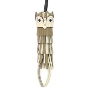 エルメス HERMES バッグチャーム シュエット ヴォースイフト アニョーミロ ベージュマルファ×クレ×ブラック×ナタ×白 新品 未使用 フクロウ K 【箱】 【中古】