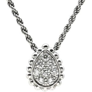 ブシュロン BOUCHERON ネックレス セルパンボエム エクストラスモール ペンダント ホワイトゴールド 18K 750 8P ダイヤ JPN00612 【保証書】 【中古】