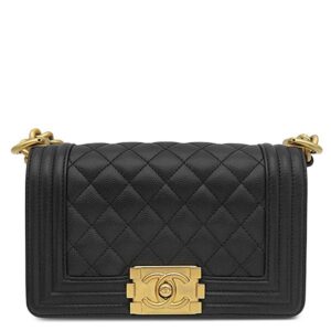 シャネル CHANEL ショルダーバッグ ボーイシャネル 20 キャビアスキン ブラック ゴールド金具 チェーンバッグ A67085 ランダムシリアル 【箱】 【中古】中古美品