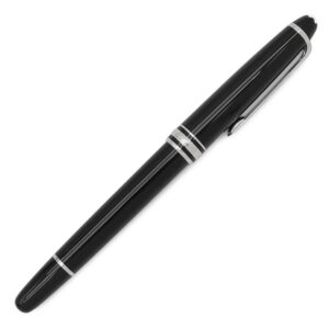 モンブラン Montblanc ボールペン マイスターシュテュック クラシック ローラーボール メタル プレシャスレジン ブラック×シルバー 黒インク 筆記確認済 132445 【箱】 【中古】