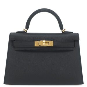 エルメス HERMES 2WAYバッグ ミニケリードゥ 外縫い ヴォーエプソン ブラック ゴールド金具 新品 未使用 黒 ショルダー 2026年製 G 【箱】 【中古】未使用保管品