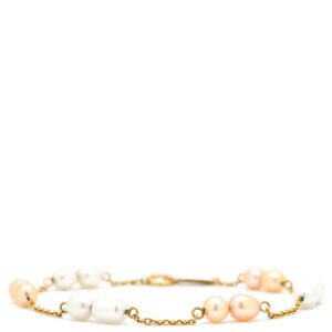 タサキ TASAKI ブレスレット バロックパール パールホワイト×ピンク×イエローゴールド TASAKI 18K 750YG 真珠 白 ピンク 【中古】中古美品