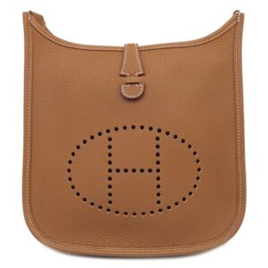 エルメス HERMES ショルダーバッグ エヴリン 23 トリヨンクレマンス ゴールド シルバー金具 茶 エブリン 2026年製 G 【箱】 【中古】未使用保管品