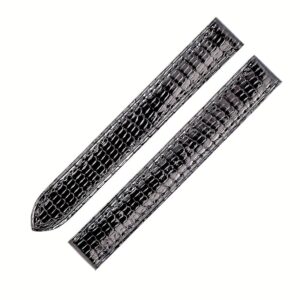 カルティエ Cartier 腕時計パーツ 純正 リザードバンド リザード ブラック 未使用 替え ベルト Dバックル用 ストラップ 本革 12ｍｍ ブラック 黒 【中古】未使用保管品