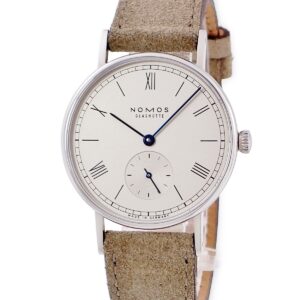 ノモス NOMOS ラドウィッグ 33 243 シルバー 青針 スモールセコンド ローマン バー メンズ レディース 腕時計手巻き シルバー 【中古】中古美品