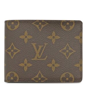 ルイヴィトン LOUIS VUITTON 二つ折り財布 ポルトフォイユ ミュルティプル モノグラムキャンバス モノグラム 茶 札入れ M60895 RI4172 【箱】 【中古】未使用保管品