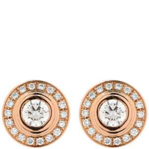 カルティエ Cartier ピアス ダムール ダイヤ ピンクゴールド ブリリアントカット パヴェ ディアマンレジェ N8503900 【保証書】 【中古】