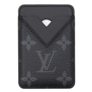 ルイヴィトン LOUIS VUITTON カードケース ポルト カルト マグネット レザー モノグラムエクリプスキャンバス モノグラムエクリプス 黒 MagSafe スマホアクセサリー M12602 ME0255 【箱】 【中古】