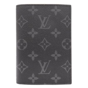ルイヴィトン LOUIS VUITTON パスポートケース クーヴェルテュール パスポール NM レザー モノグラムエクリプスキャンバス モノグラムエクリプス 黒 M64501 RFID 【箱】 【中古】