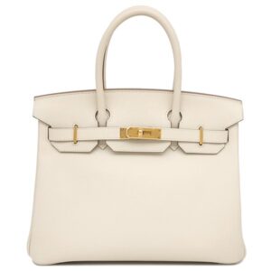 エルメス HERMES ハンドバッグ バーキン30 ヴォーエプソン クレ ゴールド金具 オフホワイト B 【箱】 【中古】新品同様品