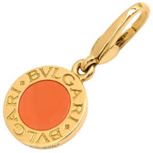 ブルガリ BVLGARI ペンダントトップ ブルガリブルガリ ピンク×イエローゴールド 18K 750 18金 コーラル 【中古】中古美品