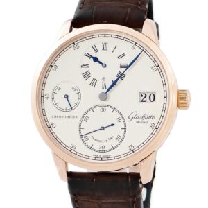 グラスヒュッテ オリジナル GLASHUTTE ORIGINAL セネタ クロノメーター レギュレーター 1-58-04-04-05-50 K18RG無垢 青針 メンズ 腕時計手巻き シルバー 【中古】中古美品