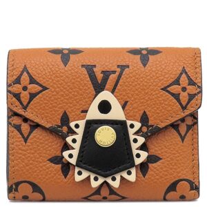 ルイヴィトン LOUIS VUITTON 三つ折り財布 ポルトフォイユ ゾエ モノグラムアンプラント キャラメル ゴールド金具 茶 コンパクトウォレット LVクラフティ M69511 SP2250 【箱】 【中古】