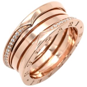 ブルガリ BVLGARI リング 指輪 ビーゼロワン B-zero1 3バンド ダイヤ ピンクゴールド #62(JP22) 18K PG Au750 18K 18金 21号 358966 【中古】
