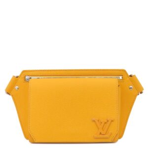 【★3%OFFクーポン】ルイヴィトン LOUIS VUITTON ボディバッグ テイクオフ スリング グレインカーフレザー アエログラムレザー サフラン シルバー金具 黄色 ショルダーバッグ M21419 RFID 【箱】 【中古】未使用保管品