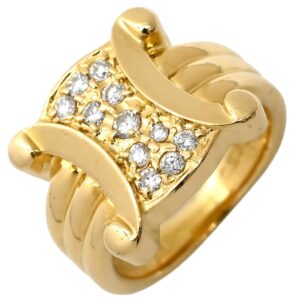 セリーヌ CELINE リング 指輪 マカダム ダイヤ イエローゴールド AU750 18K YG 1号 【中古】中古美品