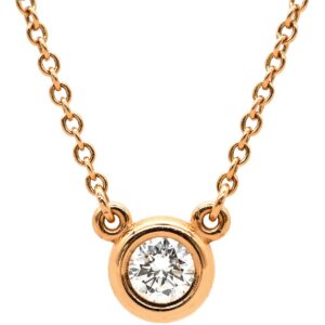 ティファニー Tiffany & Co ネックレス バイザヤード シングル ダイヤモンド ピンクゴールド T&Co. ペレッティ 750 ローズゴールド 【中古】中古美品