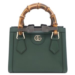グッチ GUCCI 2WAYバッグ グッチ ダイアナ スモール トートバッグ レザー バンブー グリーン ゴールド金具 緑 ショルダー 832936 【保存袋】 【中古】未使用保管品