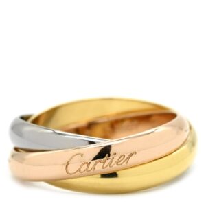 カルティエ Cartier リング 指輪 トリニティクラシック ホワイトゴールド×イエローゴールド×ピンクゴールド #57(JP17) 3連 3カラー 3ゴールド18K 750 16.5号 【中古】中古品