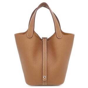 エルメス HERMES ハンドバッグ ピコタンロック 18 PM トリヨンクレマンス ゴールド シルバー金具 新品 未使用 茶 2026年製 G 【箱】 【中古】未使用保管品