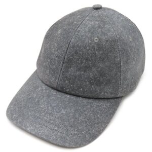ボッテガヴェネタ BOTTEGA VENETA キャップ フランネルプリント ヌバックレザー レザー チャコール S 帽子 ダークグレー 739329 【中古】未使用保管品