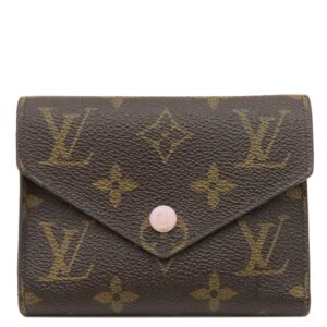 ルイヴィトン LOUIS VUITTON 三つ折り財布 ポルトフォイユ ヴィクトリーヌ モノグラムキャンバス ローズバレリーヌ ゴールド金具 コンパクト M62360 SF0138 【中古】