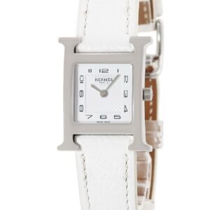 エルメス HERMES Hウォッチ PM HH1.210 ホワイト H型 スクエア アラビア ギョウシェ レディース 腕時計クオーツ ホワイト 【中古】