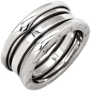 ブルガリ BVLGARI リング 指輪 ビーゼロワン B-zero1 2バンドリング ホワイトゴールド #52(JP12) 750 18金 WG 11.5号 【中古】新品同様品