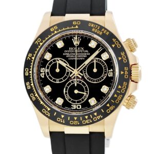 ロレックス ROLEX コスモグラフ デイトナ 116518LNG ランダム番 K18YG無垢 純正ダイヤ ブラック メンズ 腕時計自動巻き ブラック 【中古】中古美品