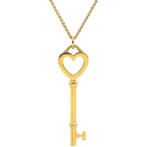 ティファニー Tiffany & Co ネックレス ハートキー ラージ イエローゴールド K18 18K 18金 750 YG 【箱】 【中古】中古品