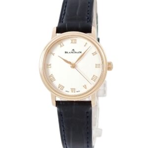 ブランパン BLANCPAIN ヴィルレ ウルトラスリム 6104-3642-55A K18RG無垢 シースルーバック レディース 腕時計自動巻き シルバー 【中古】中古美品