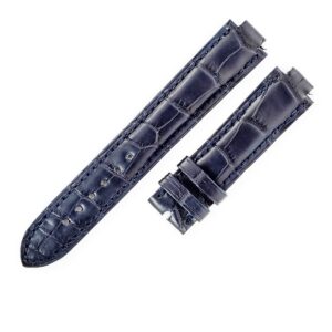 ハリーウィンストン Harry Winston 腕時計パーツ 純正 プルミエール用 クロコバンド クロコダイル ネイビー 未使用 替え スペア 交換 ベルト 17mm ネイビー 紺 バネ棒付き 【中古】未使用保管品