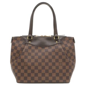 【★3％OFFクーポン】ルイヴィトン LOUIS VUITTON ハンドバッグ ウェストミンスター PM ダミエキャンバス ダミエエベヌ ゴールド金具 茶 N41102 FL2141 【中古】中古美品