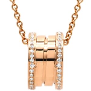 ブルガリ BVLGARI ネックレス ビーゼロワン ダイヤ ピンクゴールド B-zero1 ペンダント 18K 750PG 350052 【中古】