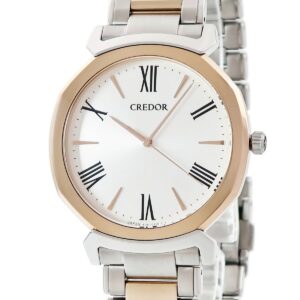 クレドール Credor リネアルクス GCAR970 8J81-0AS0 K18PG×SS コンビ ローマン バー メンズ 腕時計クオーツ シルバー 【中古】中古美品
