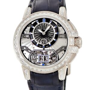 ハリーウィンストン Harry Winston オーシャン ビッグデイト OCEABD42WW002 K18WG無垢 純正ダイヤ 限定20本 メンズ 腕時計自動巻き シルバー 【中古】中古美品