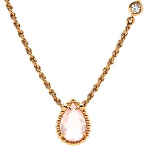 ブシュロン BOUCHERON ネックレス セルパンボエム ペンダント エクストラスモール ピンクXピンクゴールド ピンククオーツ ダイヤ JPN00677 【ケース】 【中古】