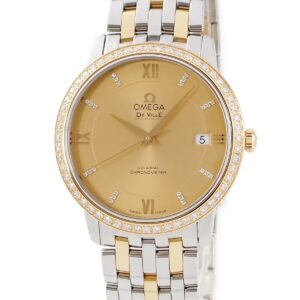 オメガ OMEGA デ ヴィル プレステージ コーアクシャル 424.25.37.20.25.001 新品同様 K18YG×SS 純正ダイヤ メンズ 腕時計自動巻き ゴールド 【中古】新品同様品