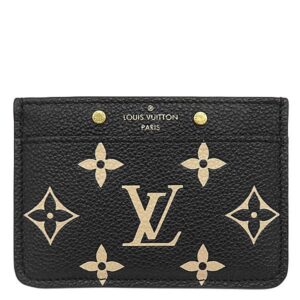 【★3％OFFクーポン】ルイヴィトン LOUIS VUITTON カードケース ポルトカルト サーンプル モノグラムアンプラント ブラック×ベージュ 名刺入れ M81022 RFID 【箱】 【中古】未使用保管品