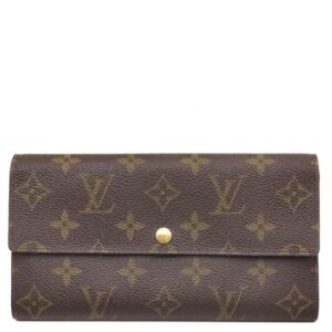ルイヴィトン LOUIS VUITTON 長財布 ポルトフォイユ サラ モノグラムキャンバス モノグラム ゴールド金具 茶 フラップ式 M61725 TH0012 【中古】