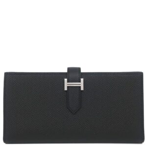 エルメス HERMES 長財布 ベアンスフレ ヴォーエプソン ブラック シルバー金具 新品 未使用 2026年製 G 【箱】 【中古】未使用保管品