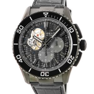 ゼニス ZENITH エル プリメロ ストラトス スピンドリフト 75.2060.4061/21.R573 OH済 ブラック クロノグラフ メンズ 腕時計自動巻き ブラック 【中古】中古美品